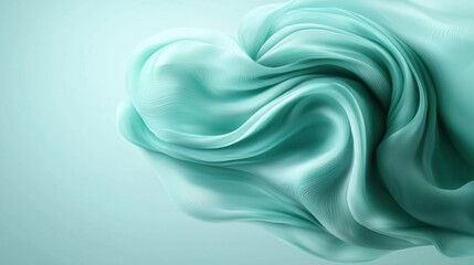 Wall Mural - A blue and green abstract background with wavy lines