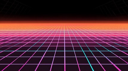Poster - Futuristic Grid Perspective
