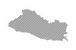 © gt29 - El Salvador - Map of the country formed by lines. Vector Illustration.