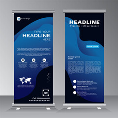 Wall Mural - business roll up banner design template, vertical banner template design, business stand tempalte. m