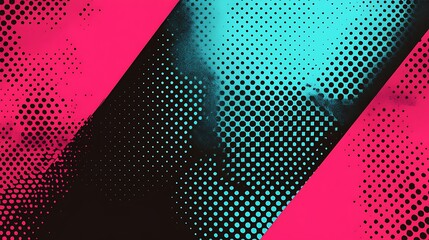 Poster - Abstract design with diagonal stripes, dots, and color gradients. Possible use Background image