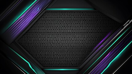 Poster - Abstract dark futuristic design background