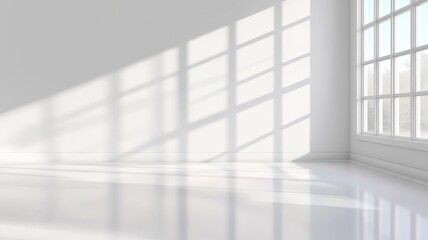 Poster - White room with a plant in a white pot