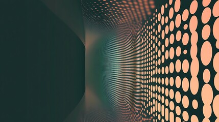 Aufkleber - Abstract tunnel with dotted walls
