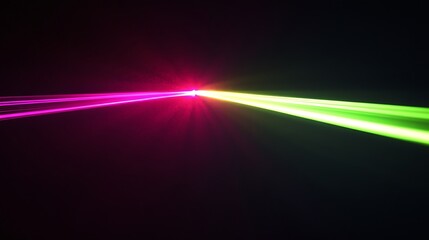 Abstract light beams, vibrant colors, dark background