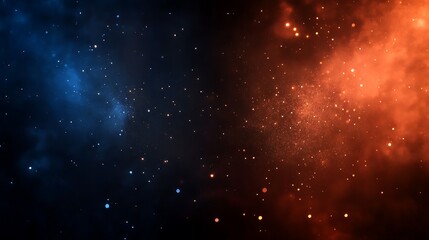 Poster - Cosmic Nebula in Red and Blue Colors, space background,  possible use for wallpaper