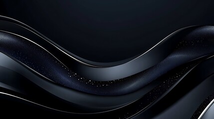 Poster - Abstract dark wavy background design for presentation