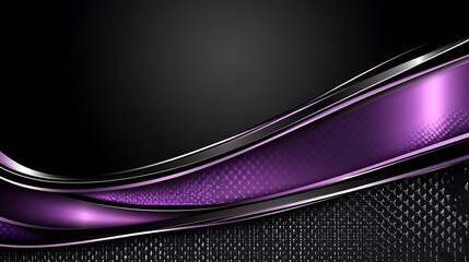 Leinwandbilder - Abstract metallic background with purple ribbon