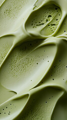 Wall Mural - close up of ice cream, green matcha ice cream