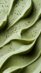 Wall Mural - close up of ice cream, green matcha ice cream