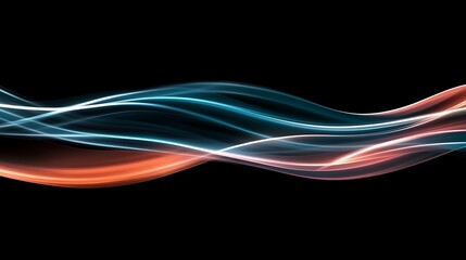 Aufkleber - Abstract flowing waves of light