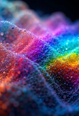 Poster - Abstract Rainbow Network Nodes Vibrant Colors