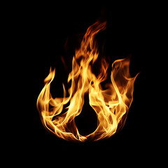 Wall Mural - Flames forming a circle on a black background, high-definition design material with stunning details, perfect composition and realistic master photography techniques.