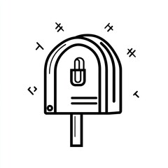 Poster - Secure Mailbox Design Simple Graphic Illustration