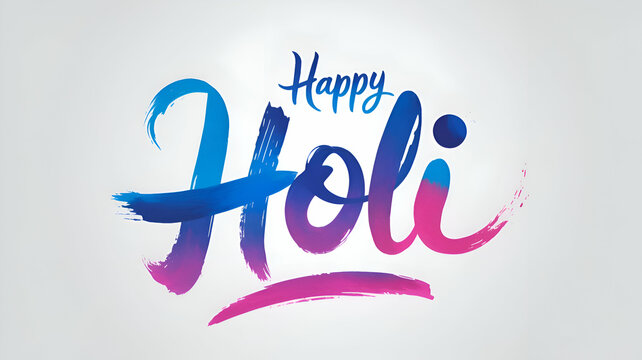 Indian Holi Festival of colors Abstract Multi color powder explosions, Happy Holi Text Letters Typography Written Background