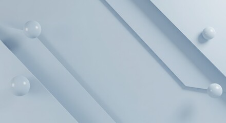 Poster - Minimalistic futuristic light blue 3d abstract surface with geometric lines and water drops