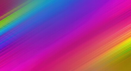 Poster - Vibrant diagonal rainbow gradient design with vivid multi-color streaks and glowing effects