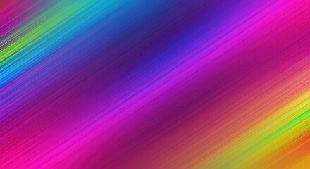 Poster - Vibrant diagonal rainbow gradient design with vivid multi-color streaks and glowing effects