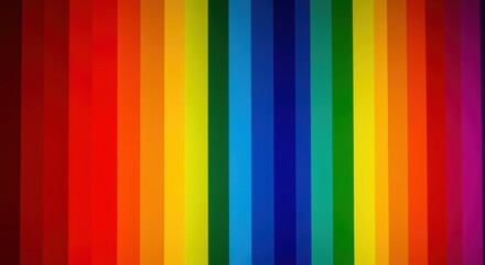 Poster - Bright colorful vertical rainbow stripes with vivid gradient hues on a clean background, Abstract Rainbow Stripes Background