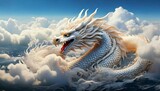 雲海を泳ぐ白い龍