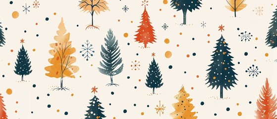 Aufkleber - Adorable little fir tree with flawless design of dots on a pale background created by hand at an extremely close range with enough of backdrop text room, Generative AI.