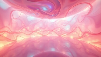 Wall Mural - Abstract Pink Swirling Forms, Dreamlike and Ethereal Background for Design Projects