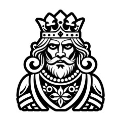  King statue icon in glyph style