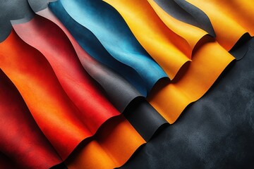 Poster - colorful texture of layered material for promotional flyer designs and graphic layouts