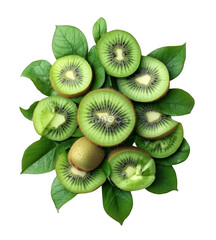 Wall Mural - kiwi fruit isolated on white background