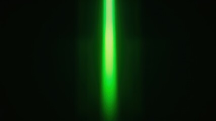 Wall Mural - Abstract Vertical Green Light Beam on Black Background