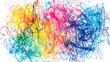 © M9 Design - Colorful dirty scribble lines and doodles on white background