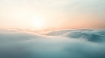 Wall Mural - Sunrise Above the Clouds: A Serene Aerial View
