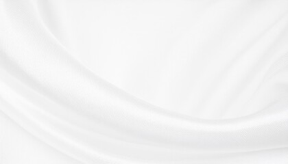 Poster - smooth white textile background with elegant folds, minimalist texture for design, fabric pattern for mockups, branding or presentations
