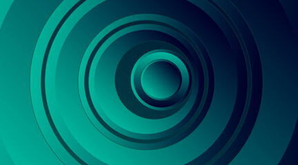 Poster - 3d circular shape geometric background design | Abstract background design for flyer, banner, futuristic, texture | Modern abstract geometric vector design with teal color