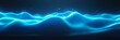 © Bilas AI - Abstract blue waves with glowing particles on dark background