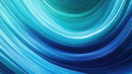 Poster - A cosmic gradient blending deep indigo to vibrant cyan, featuring abstract starburst patterns and subtle light flares.