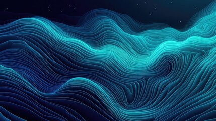 Poster - A cosmic gradient transitioning from deep indigo to vibrant teal, featuring abstract starry patterns and glowing textures.