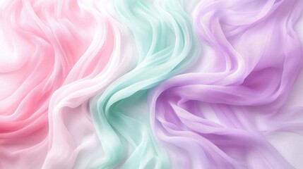 Poster - A dreamy pastel gradient blending light mint to soft lavender, with smooth, fluid textures creating a tranquil, ethereal vibe.