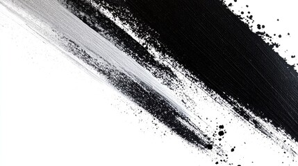 Poster - A smooth gradient transitioning from icy silver to deep black, with metallic abstract textures for a sleek, modern aesthetic.