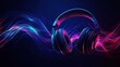 © Viktor - Headphones and dynamic sound visualization.