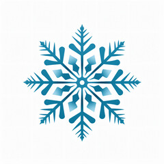 Wall Mural - Minimal Snowflake Decoration Vector Graphic in Flat Style ice cold icon logo    