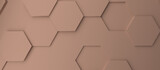 Abstract modern brown honeycomb background, 3d rendering