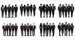 © Mahmud Hasan Rashed - Group of businessman team workers standing silhouettes