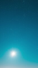 Wall Mural - Blue Scenery Background Moonrise Night Starry Sky Glowing Stars. Scenic Bright Glow Of Sky Stars Galaxy . Natural Background Backdrop