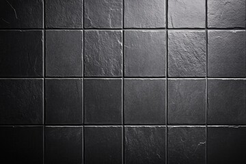 Poster - Dark Grey Stone Tile Wall Background Texture Modern Design