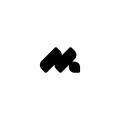 Poster - Abstract M symbol logo, simple M monogram design