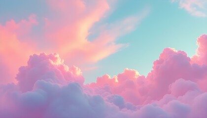 Aufkleber - Fuzzy pink blue yellow background gradient. Soft pastel gradient, pink to blue to yellow dreamy, hazy, abstract backdrop, wallpaper, dreamy. Softly glowing rainbow on pastel pink yellow background