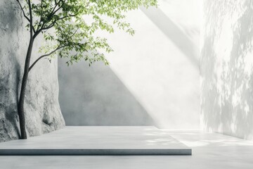 Poster - Creative blank canvas for design mockups and artistic projects in modern minimalism and contemporary art styles
