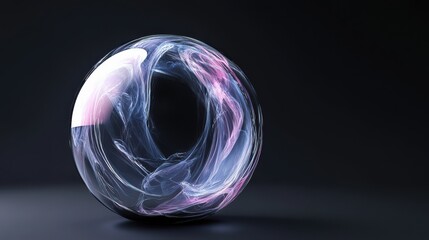 Poster - abstract ai globe on dark background. artificial intelligence and metaverse concept. 3d rendering