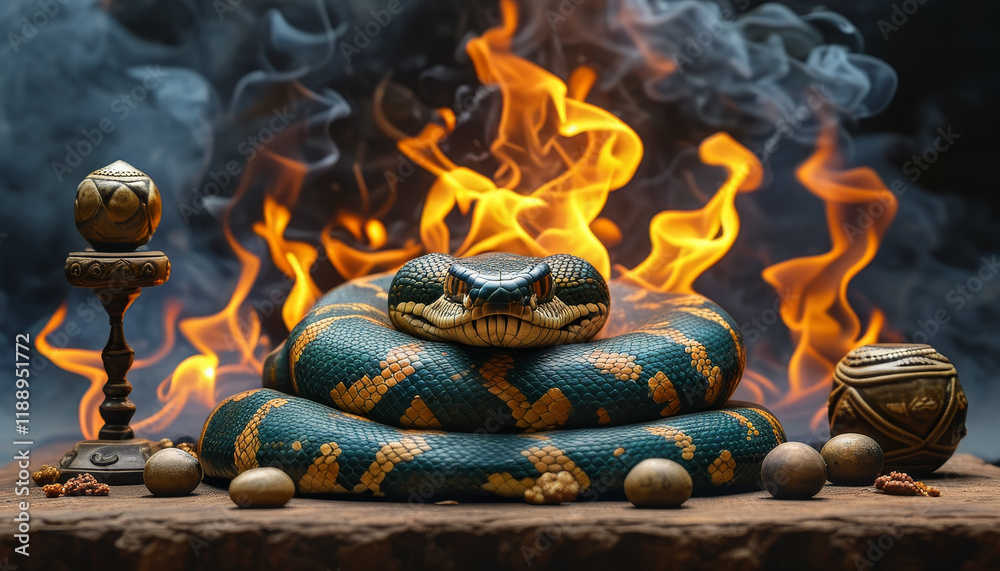 Shiv Object Great Night of Lord Shiva Background, Serpent and damaru, symbolic ...